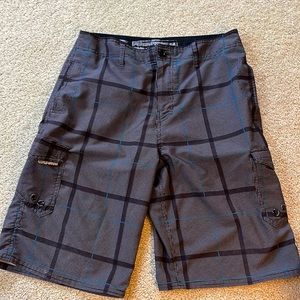 Boys 14 unlined swim trunks, pockets & zip/button fly Ocean Current Featherlite